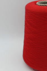 8974 Итальянская бобинная пряжа кашемир 100%  3000м ярко-красный Cariaggi Soffio- фото2