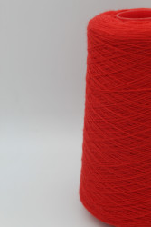 9276 Итальянская бобинная пряжа меринос 100% ,  1500м яркий красный Botto Jiuzeppe wool Light- фото2