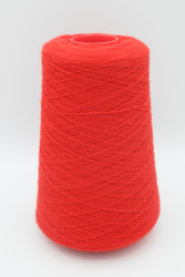9276 Итальянская бобинная пряжа меринос 100% ,  1500м яркий красный Botto Jiuzeppe wool Light- фото