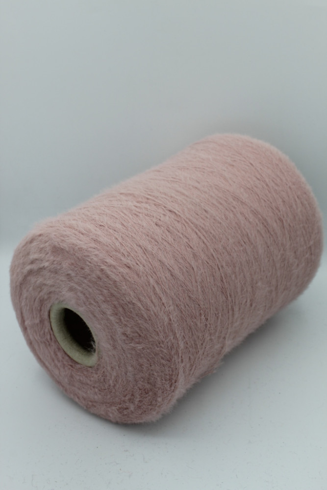 8480 фантазийная пряжа травка ПА 100% 1250м пыльный бледно-розовый Daino - фото3