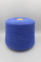 9553 Итальянская бобинная пряжа меринос кардный джилонг 100%  1500м синий меланж (джинс) New Mill Super Soft- фото