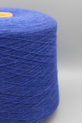 9553 Итальянская бобинная пряжа меринос кардный джилонг 100%  1500м синий меланж (джинс) New Mill Super Soft- фото2