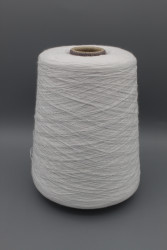 9769 Итальянская бобинная пряжа для вязания 100% хлопок, белый, 1700м, Olimpias Coriziana- фото