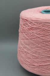 9774 Итальянская бобинная пряжа для вязания хлопок 100%, персиково-розовый, 625м,Iafil Dakota- фото2