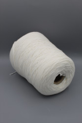 9772 Итальянская бобинная пряжа для вязания хлопок/ПА, молочный-белый, около 250м, art.Monet- фото3