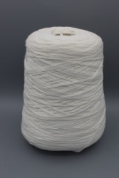 9772 Итальянская бобинная пряжа для вязания хлопок/ПА, молочный-белый, около 250м, art.Monet- фото