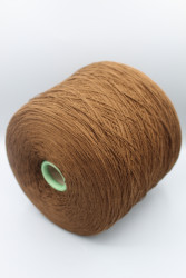 9798 Итальянская бобинная пряжа для вязания 100% хлопок , насыщенный коричневый, 625м/100гр, IAFIL S. P. A. Dakota- фото3