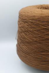 9798 Итальянская бобинная пряжа для вязания 100% хлопок , насыщенный коричневый, 625м/100гр, IAFIL S. P. A. Dakota- фото2