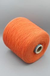 9801 Итальянская бобинная пряжа для вязания 100% хлопок , оранжевый, 1600м/100гр, Sessia Papiromg- фото3