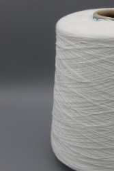 9819 Итальянская бобинная пряжа для вязания хлопок 100% , белый, 1600м/100гр, Sessia Biopapiromg- фото2