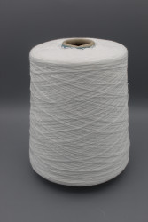 9819 Итальянская бобинная пряжа для вязания хлопок 100% , белый, 1600м/100гр, Sessia Biopapiromg- фото