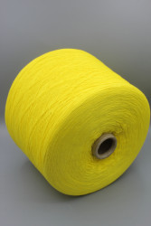 9820 Итальянская бобинная пряжа для вязания хлопок 100% , яркий жёлтый, 1600м/100гр, Sessia Biopapiromg- фото3