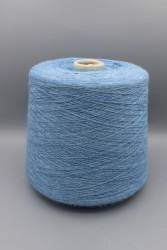 9821 Итальянская бобинная пряжа для вязания хлопок 100% , джинс, 1600м/100гр, Sessia Jeans- фото