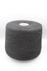 9824 Итальянская бобинная пряжа для вязания хлопок 100% , чёрный, 1600м/100гр, Sessia Papiromg- фото