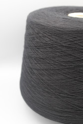 9824 Итальянская бобинная пряжа для вязания хлопок 100% , чёрный, 1600м/100гр, Sessia Papiromg- фото2