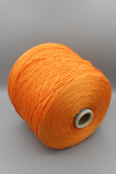 9823 Итальянская бобинная пряжа для вязания хлопок 100% , оранжевый, 1600м/100гр, Sessia Biocable- фото3