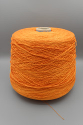 9823 Итальянская бобинная пряжа для вязания хлопок 100% , оранжевый, 1600м/100гр, Sessia Biocable- фото