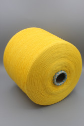 9826 Iafil Organic 100% хлопок Итальянская бобинная пряжа для вязания, жёлтый, 1625м/100гр- фото3