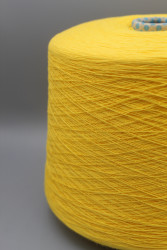 9826 Iafil Organic 100% хлопок Итальянская бобинная пряжа для вязания, жёлтый, 1625м/100гр- фото2