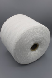 9827 Iafil Organic 100% хлопок Итальянская бобинная пряжа для вязания, белый, 1625м/100гр- фото3