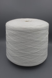 9827 Iafil Organic 100% хлопок Итальянская бобинная пряжа для вязания, белый, 1625м/100гр- фото