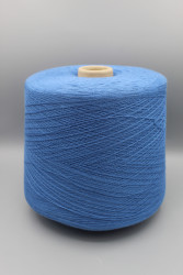 9832 Iafil Organic 100% хлопок Итальянская бобинная пряжа для вязания, небесный синий, 2500м/100гр- фото