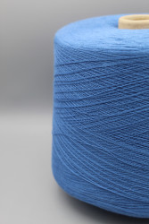 9832 Iafil Organic 100% хлопок Итальянская бобинная пряжа для вязания, небесный синий, 2500м/100гр- фото2