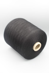 9831 Iafil Pima 100% хлопок Итальянская бобинная пряжа для вязания, чёрный, 2500м/100гр- фото3