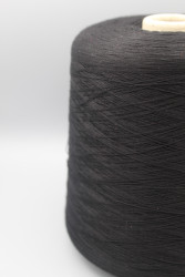 9831 Iafil Pima 100% хлопок Итальянская бобинная пряжа для вязания, чёрный, 2500м/100гр- фото2