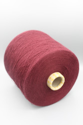 9843 Filartex Yuma 100% хлопок Итальянская бобинная пряжа для вязания, бордовый, 1300м/100гр- фото3