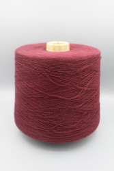 9843 Filartex Yuma 100% хлопок Итальянская бобинная пряжа для вязания, бордовый, 1300м/100гр- фото