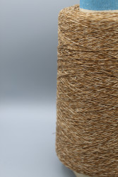 9859 Manifature Sessia Paros хлопок 80% лен 20% Итальянская бобинная пряжа для вязания,коричневый/кэмел/бежевый, 620м/100гр- фото2