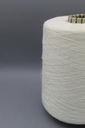 9873 lino лен 100% Итальянская бобинная пряжа для вязания, белый 3000м/100гр- фото2