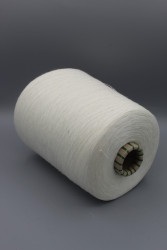 9873 lino лен 100% Итальянская бобинная пряжа для вязания, белый 3000м/100гр- фото3