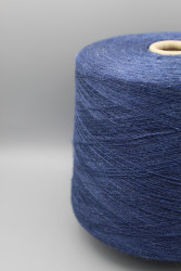 9874 Servizi e Seta лен 100% Итальянская бобинная пряжа для вязания, синий меланж 2000м/100гр- фото2