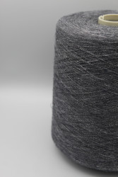 9872 lino лен 100% Итальянская бобинная пряжа для вязания, тёмно-серый меланж 3000м/100гр- фото2