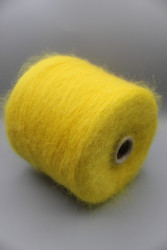 9943 Итальянская пряжа MISTER JOE CANTERBURY 60% Superkid Mohair 4% Wool 36% Polyamide , лимонный, 1000м- фото3
