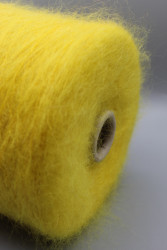 9943 Итальянская пряжа MISTER JOE CANTERBURY 60% Superkid Mohair 4% Wool 36% Polyamide , лимонный, 1000м- фото4