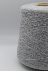 30048 Итальянская бобинная пряжа гребенной кашемир 100% 1200м светло-серый меланж Loro Piana- фото2