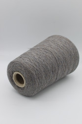 30025 Итальянская бобинная пряжа кардный кашемир 100% 1400м твидово-серый меланж Cariaggi Cashmere- фото3