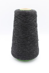 30033 Итальянская бобинная пряжа кардный кашемир 100% 1350м тёмно-серый меланж Loro Piana Cashmere- фото