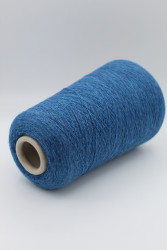 30038 Итальянская бобинная пряжа кардный кашемир 100% 1350м бирюзовый петроль меланж Loro Piana Cashmere- фото3