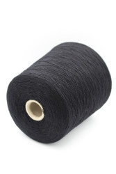 30017 Итальянская бобинная пряжа кардный кашемир 100% 1400м чёрный Filatura Papi Fabio Giada- фото3