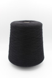 30017 Итальянская бобинная пряжа кардный кашемир 100% 1400м чёрный Filatura Papi Fabio Giada- фото