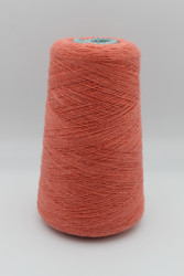 30036 Итальянская бобинная пряжа кардный кашемир 100% 1350м лососевый меланж Loro Piana Cashmere- фото