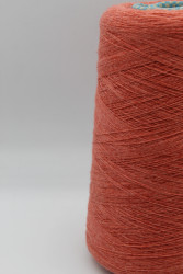 30036 Итальянская бобинная пряжа кардный кашемир 100% 1350м лососевый меланж Loro Piana Cashmere- фото2