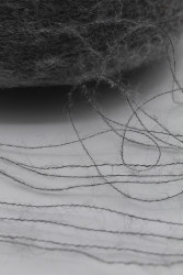 30051 Итальянская бобинная пряжа Pecci Filati Oriano Mel альпака 45% меринос 25% полиамид 30%, 1500м, серый меланж- фото4