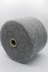 30051 Итальянская бобинная пряжа Pecci Filati Oriano Mel альпака 45% меринос 25% полиамид 30%, 1500м, серый меланж- фото3