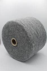 30051 Итальянская бобинная пряжа Pecci Filati Oriano Mel альпака 45% меринос 25% полиамид 30%, 1500м, серый меланж- фото2