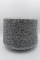 30051 Итальянская бобинная пряжа Pecci Filati Oriano Mel альпака 45% меринос 25% полиамид 30%, 1500м, серый меланж- фото